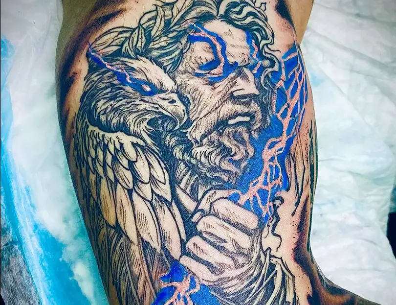 Skull roses black and white sleeve tattoo