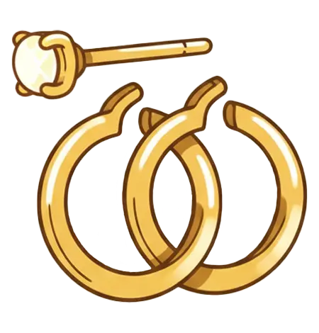 Icon to signify safe, implant-grade jewelry